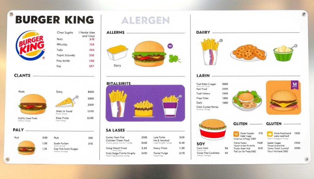 Burger King Canada allergen menu