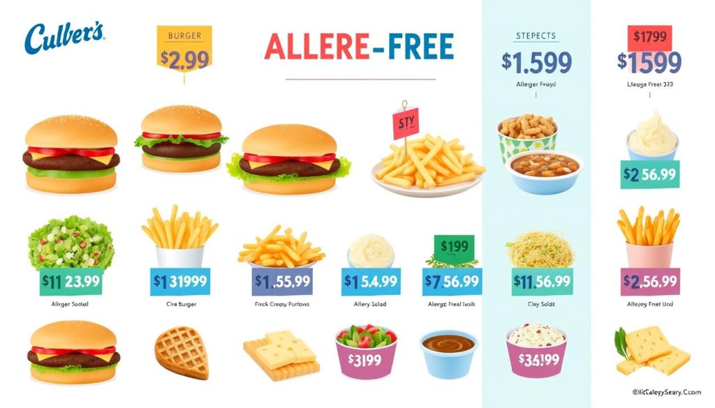 Culver's Allergen Menu Price Comparison