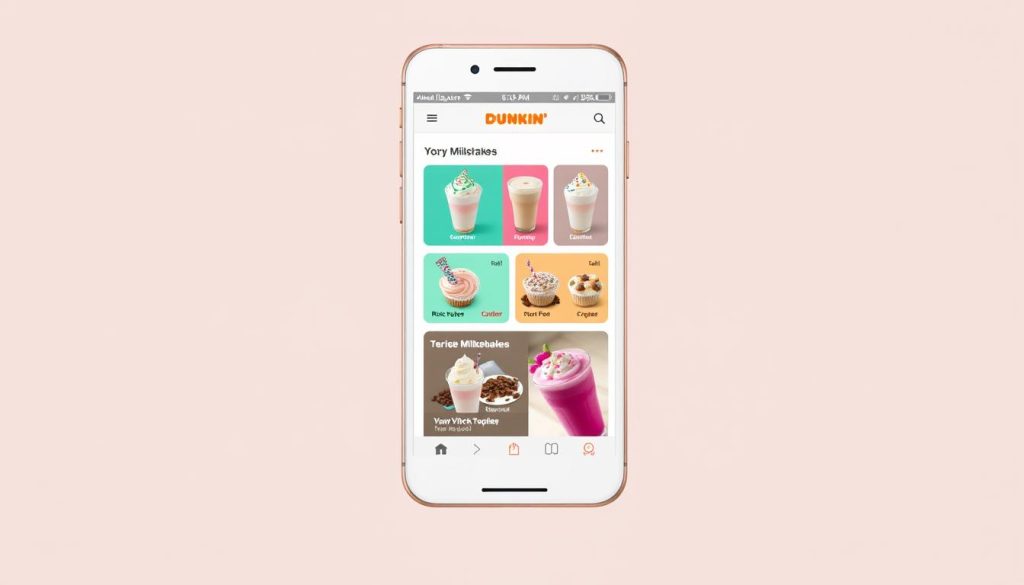 Dunkin Mobile App Milkshake Ordering