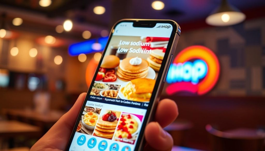 IHOP Mobile App Low Sodium Menu