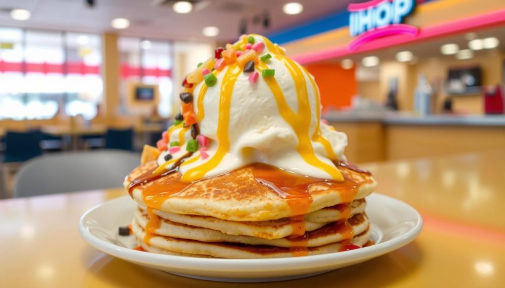 IHOP pancake house ice cream dessert