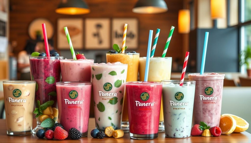 Panera smoothies and frozen drinks selection