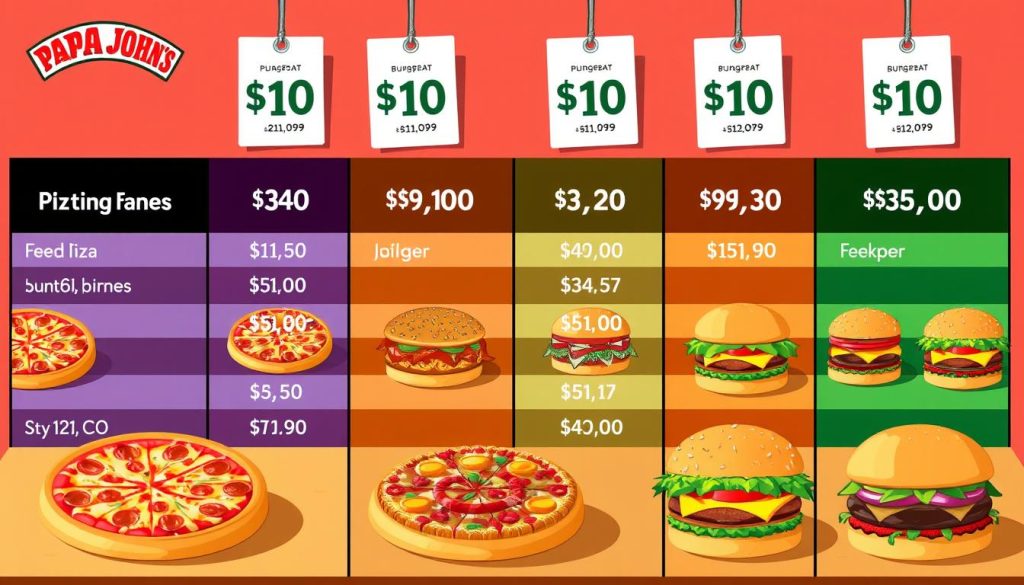 Papa Johns Price Comparison