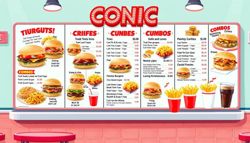 Sonic Drive-In Combo Pricing Chart