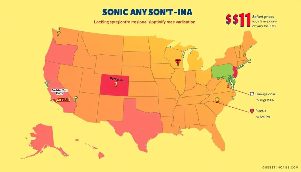 Sonic Drive-In Regional Pricing Map