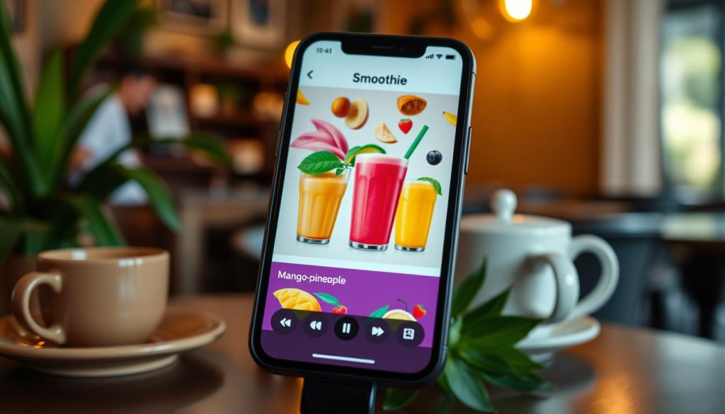 Starbucks Mobile App Smoothie Ordering