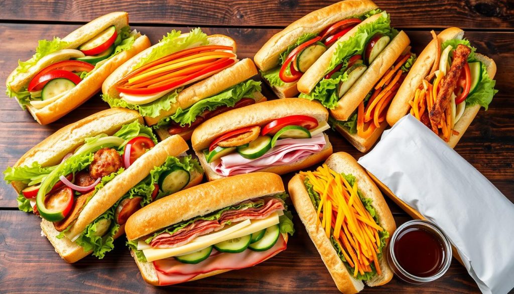 Subway sandwich customization options