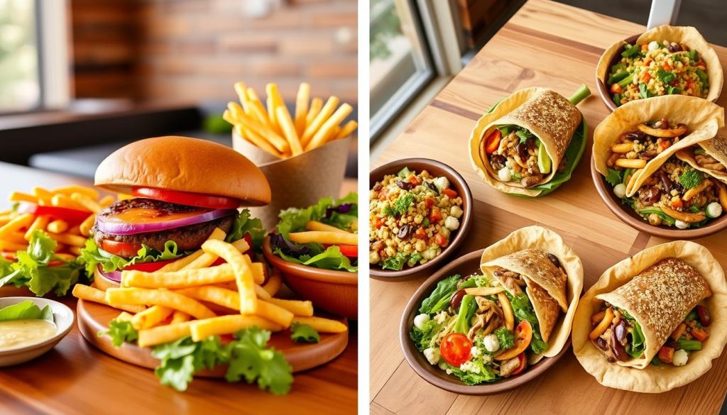 Wendy's vs. competitors vegetarian menu