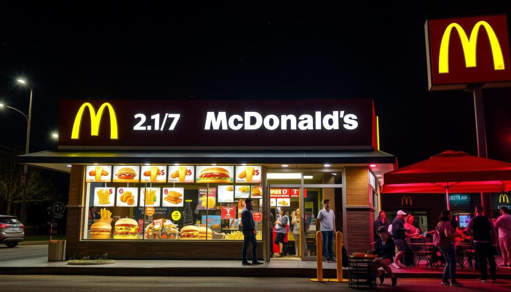 24/7 McDonald's menu offerings