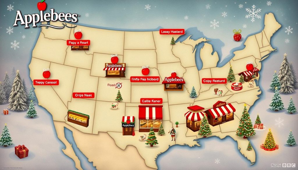 Applebee's Holiday Locations Map