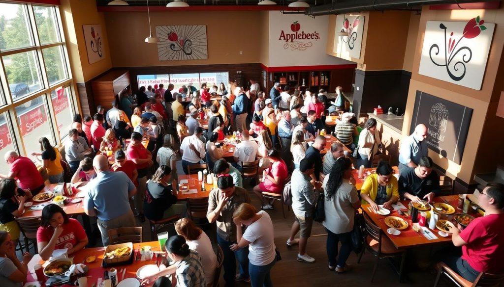 Applebee's Lunch Rush Crowd