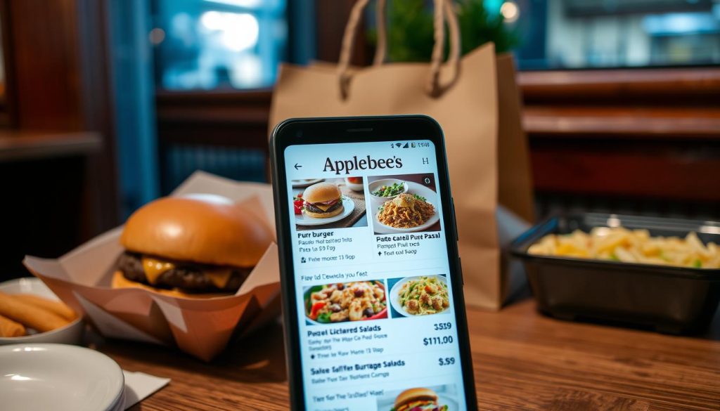 Applebee's food delivery ordering process