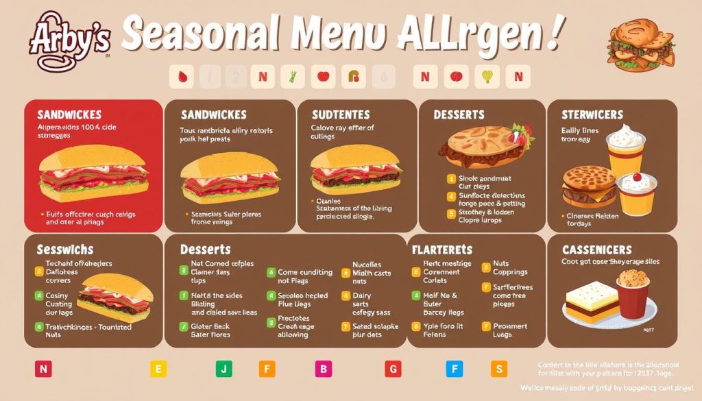 Arby's Seasonal Menu Allergen Guide