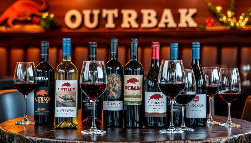 Australian Wines at Outback Restaurant