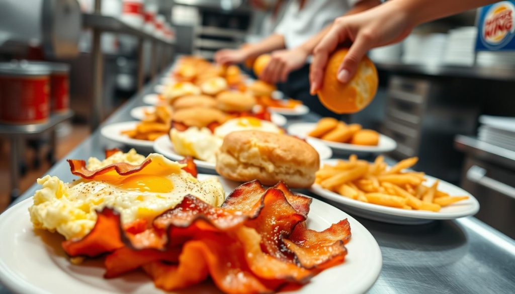 Burger King Breakfast Platter Preparation