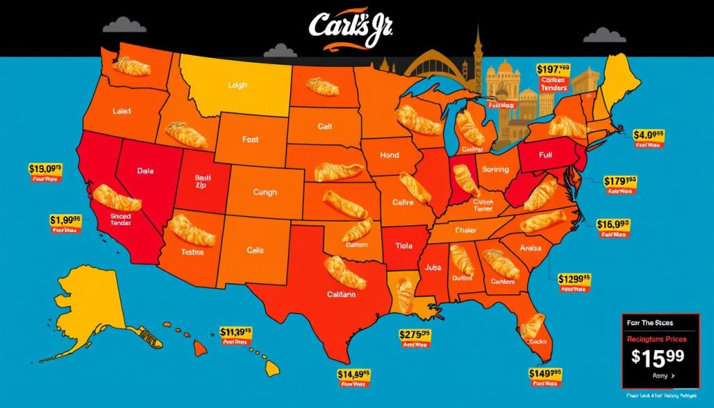 Carl's Jr Chicken Tenders Regional Pricing