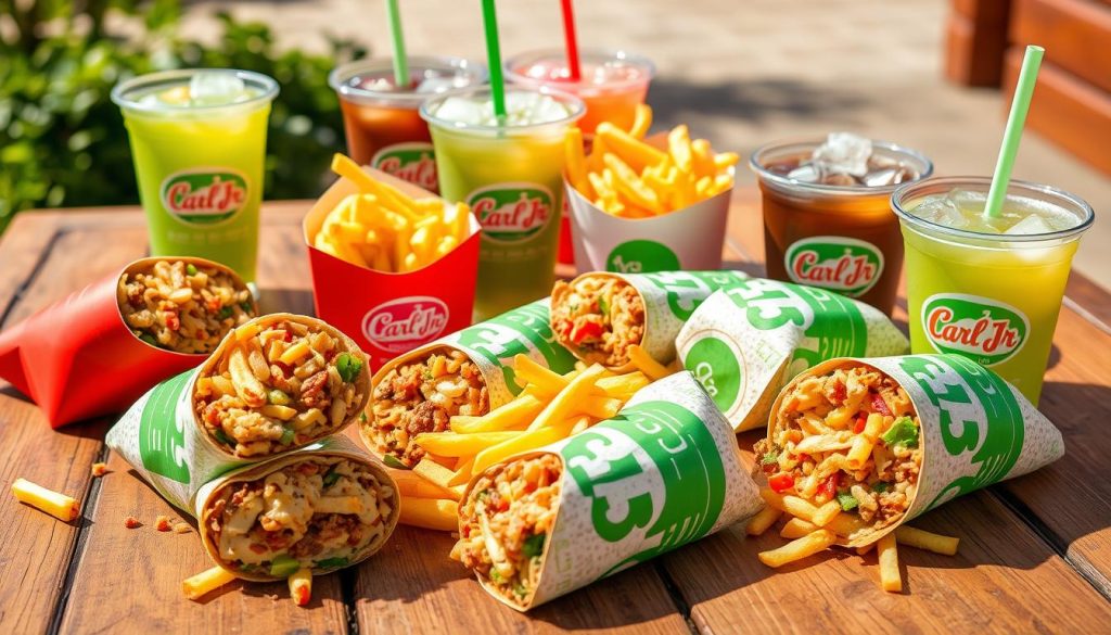 Carl's Jr Green Burrito Value Meal Combinations