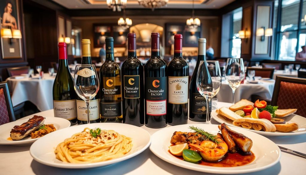 Cheesecake Factory Wine Selections and Food Pairings