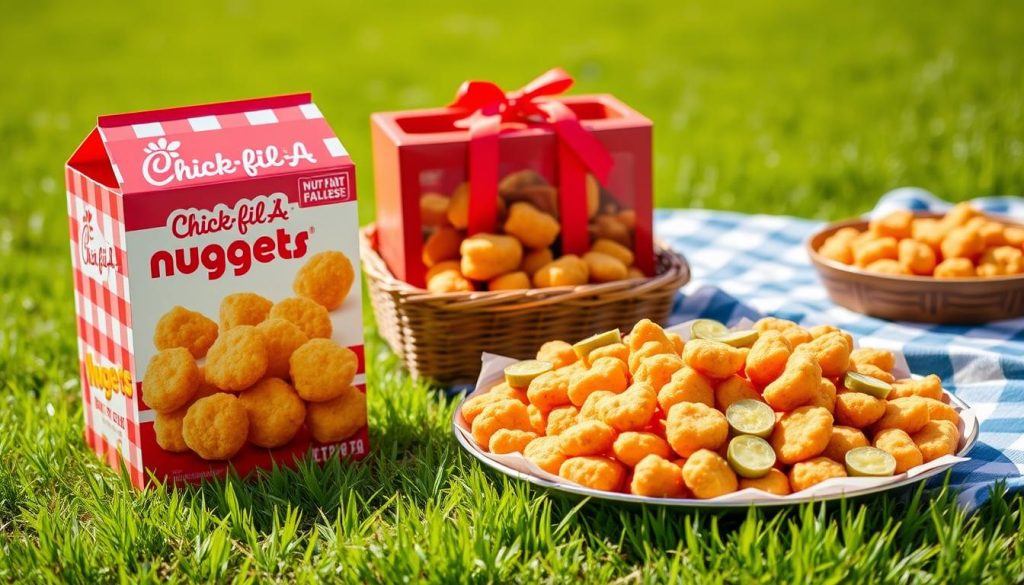 Chick-fil-A nuggets family pack and party tray