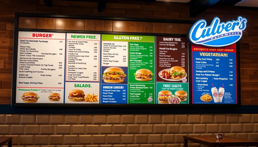 Culver's Dietary Modifications Menu