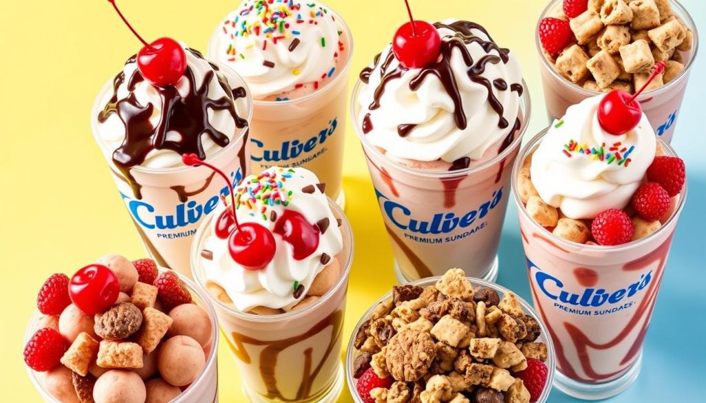 Culver's ice cream desserts sundae selection