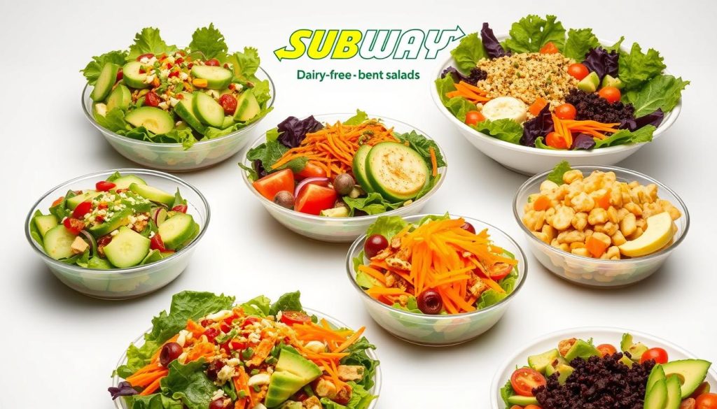 Dairy-Free Subway Salads Selection