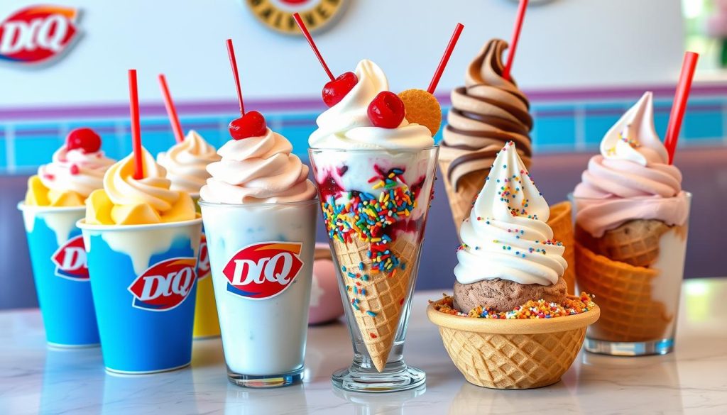 Dairy Queen Treats Menu Selection