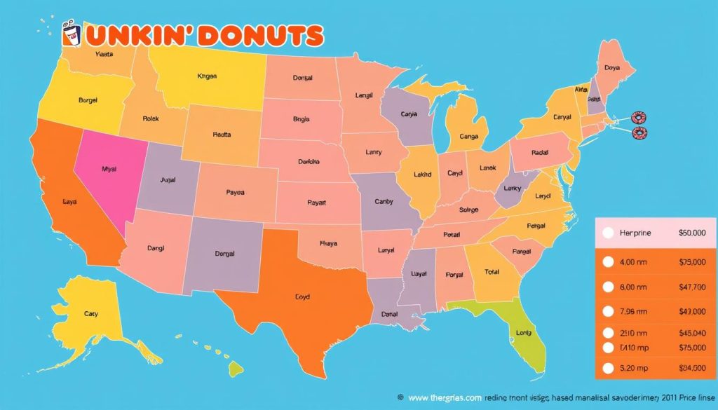 Dunkin Donuts Regional Pricing Map