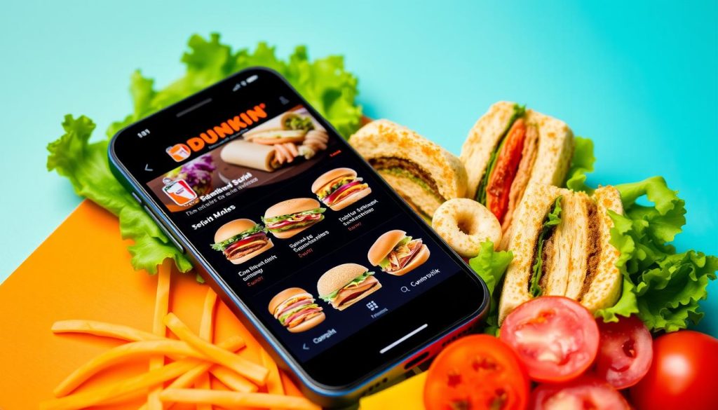 Dunkin Mobile App Sandwich Ordering