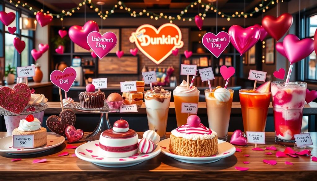 Dunkin Valentine's Day Menu Price Comparison