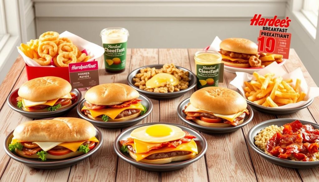 Hardee's 2 for $5 breakfast menu nutrition facts