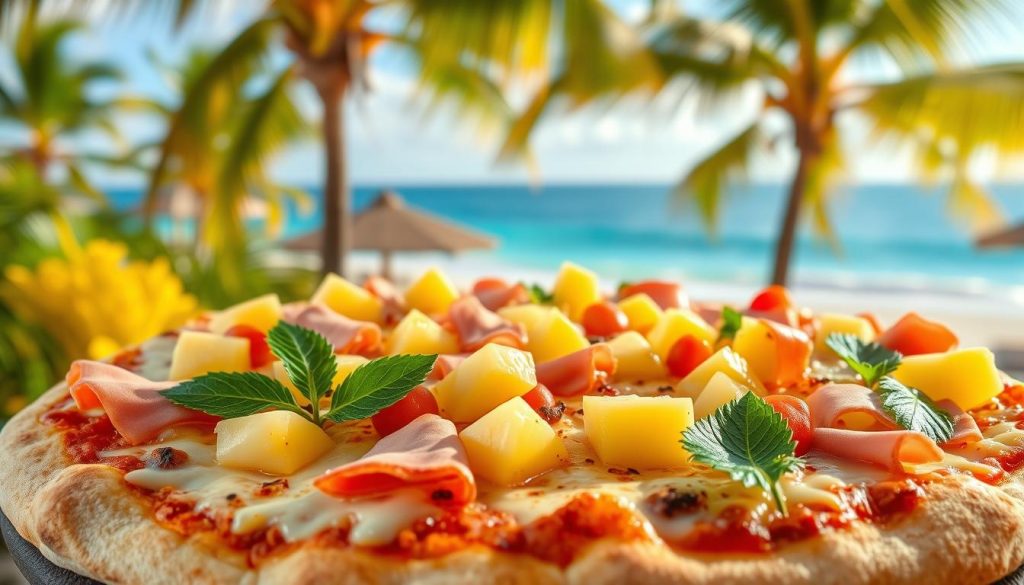 Hawaiian Pizza Tropical Flavors