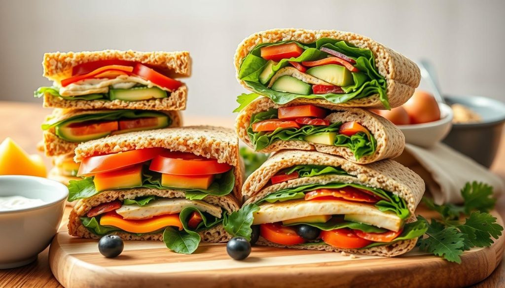 Healthy Breakfast Sandwiches and Wraps