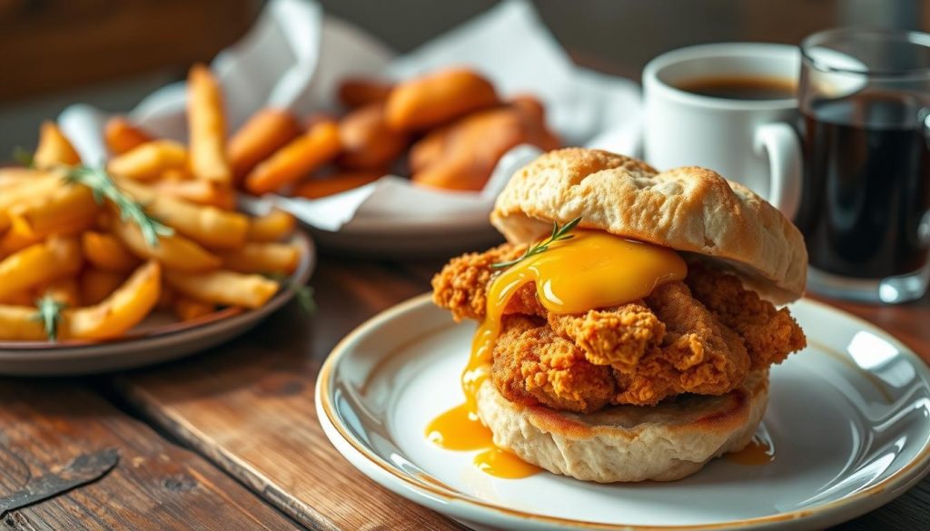 Honey Butter Chicken Biscuit Breakfast Delight