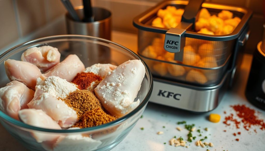 KFC Popcorn Chicken Preparation