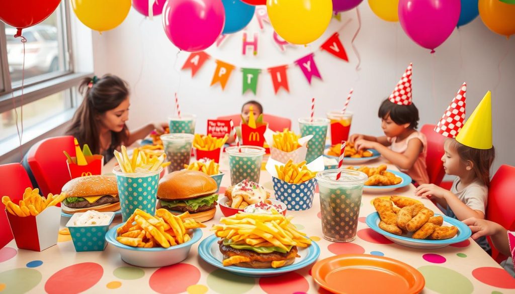 McDonald's family-sized meals for birthday parties