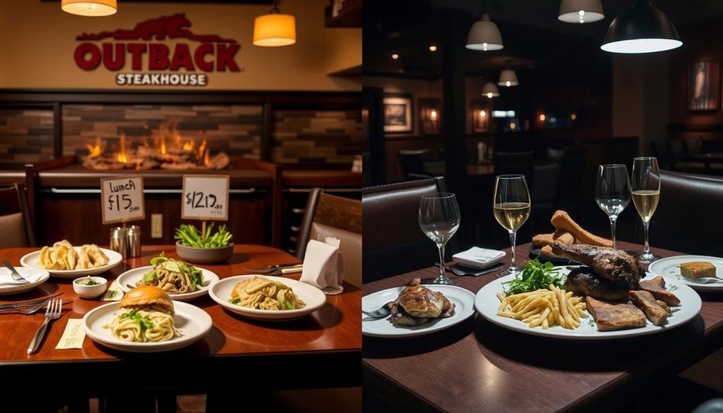 Outback Steakhouse Lunch vs Dinner Pricing