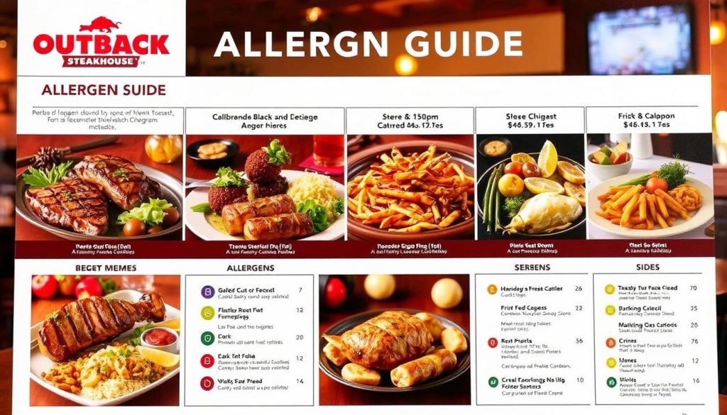 Outback Steakhouse Premium Menu Allergen Guide