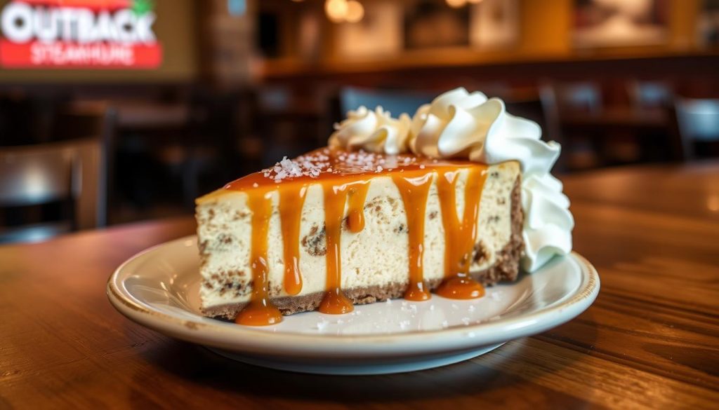 Outback Steakhouse salted caramel cookie dough cheesecake