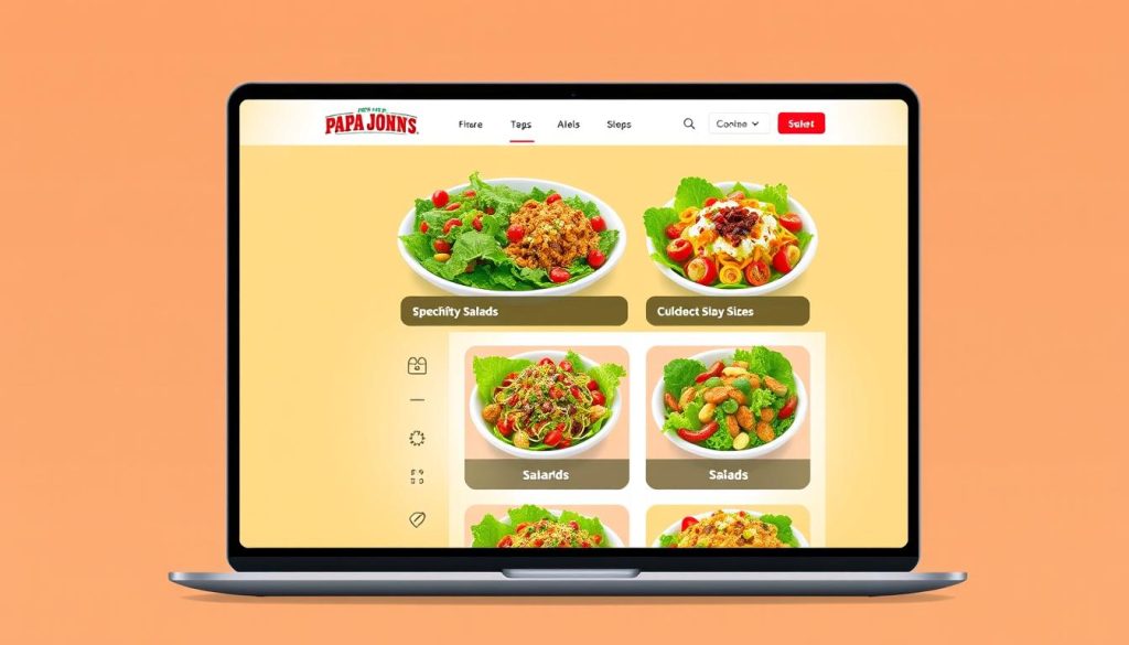 Papa John's Online Salad Ordering