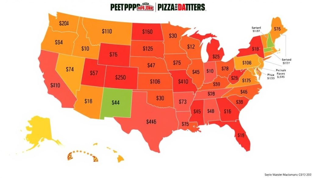 Papa Johns Regional Pizza Pricing Variations