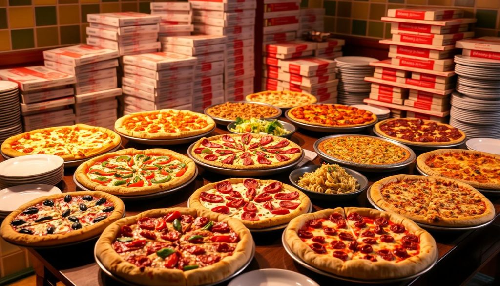 Pizza Hut Dinner Buffet Spread