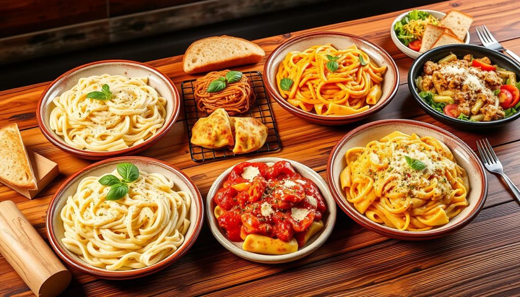 Pizza Hut pasta menu selection