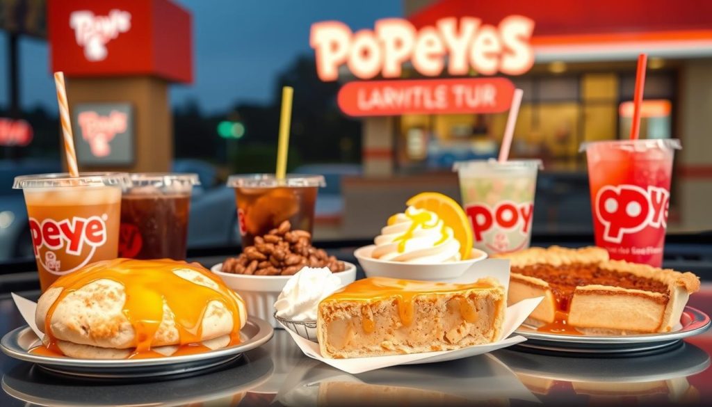 Popeyes Drive Thru Desserts and Beverages