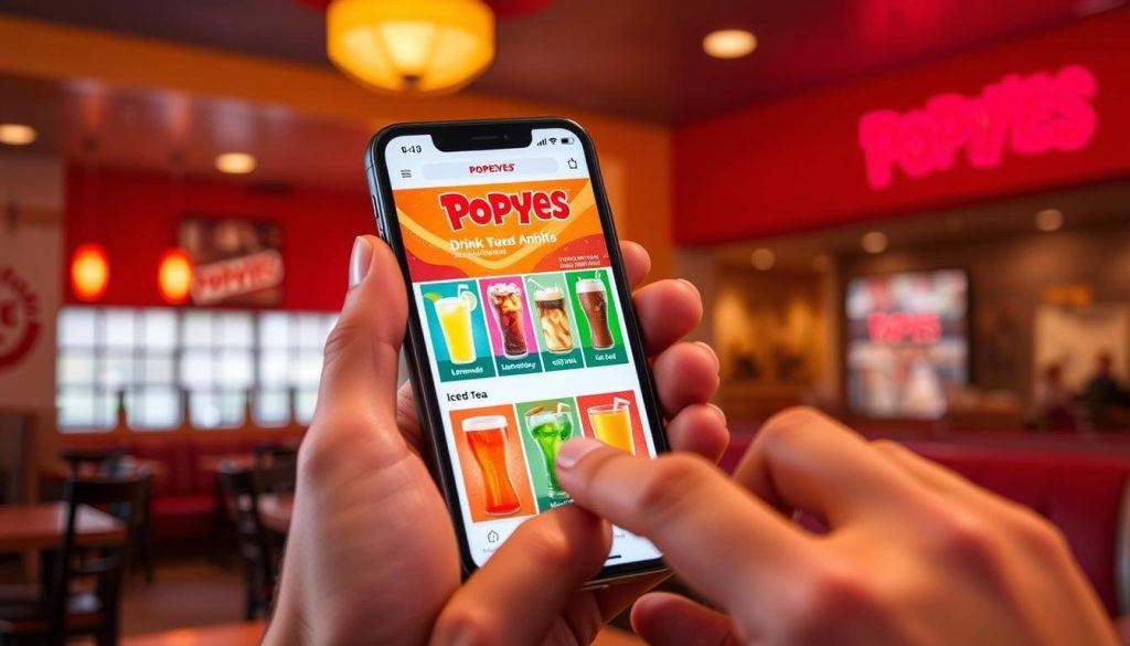 Popeyes Mobile App Drink Ordering