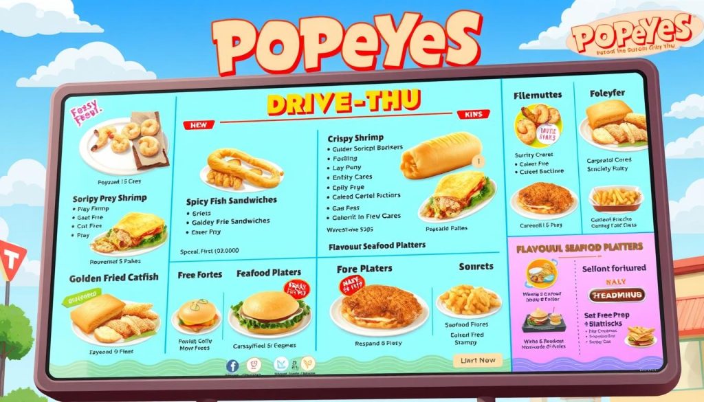 Popeyes Seafood Drive Thru Menu