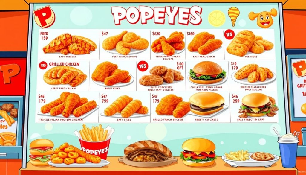 Popeyes protein menu pricing overview