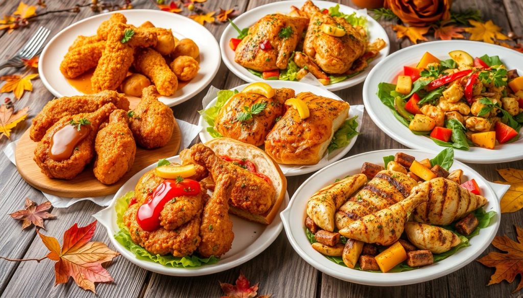 Seasonal chicken dishes