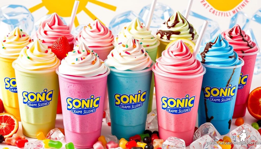 Sonic Cream Slush Customization Options