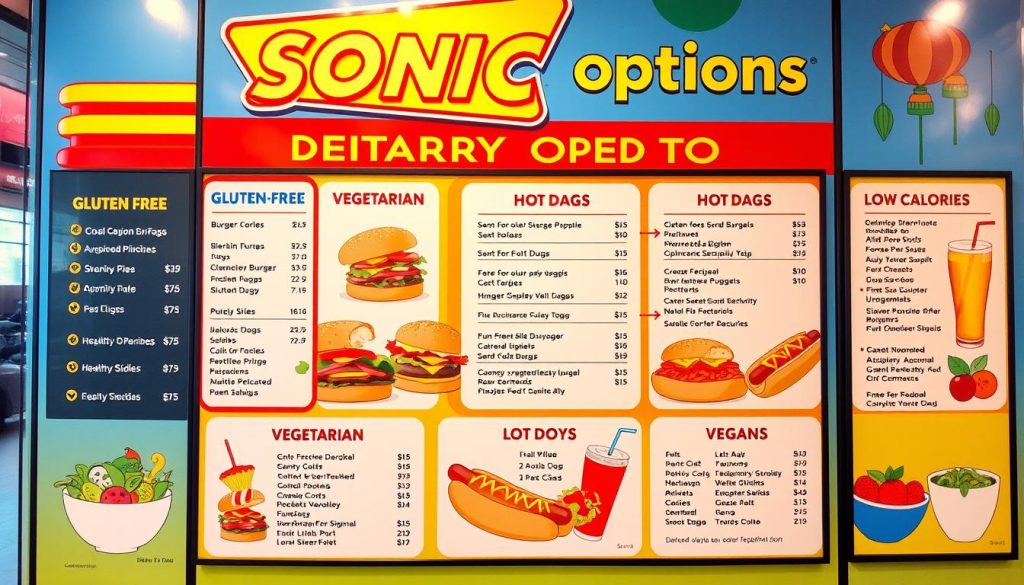 Sonic Dietary Options Menu